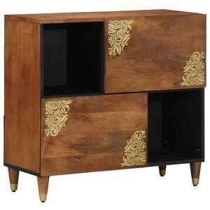 vidaXL Sideboard with Shelf Brown 80 x 33 x 75 cm Solid Mango Wood