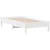 vidaXL Bed Frame without Mattress White 75x190 cm Small Single Solid Wood Pine