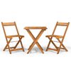 vidaXL 3 Piece Folding Bistro Set Solid Wood Acacia