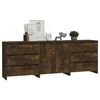 vidaXL 3 Piece Sideboard Smoked Oak Engineered Wood