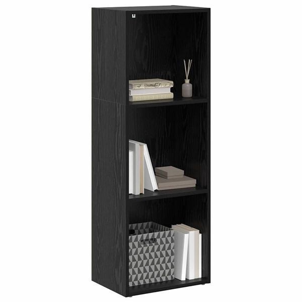 vidaXL Bookshelf Black Oak 40 x 30 x 114 cm Engineered Wood