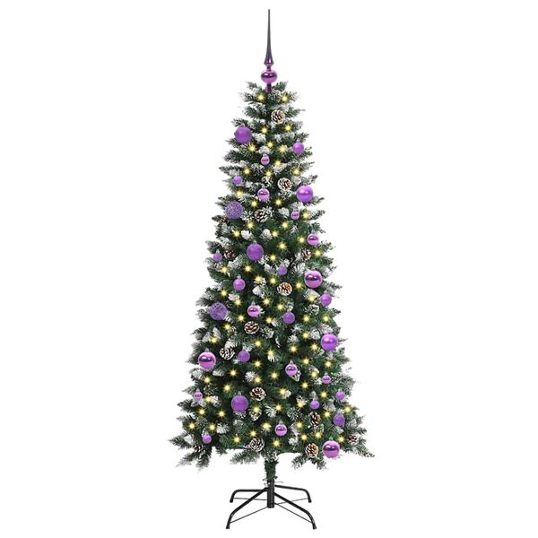 vidaXL Artificial Christmas Tree with 150 LEDs with Stand Green 150 cm