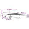 vidaXL Bed Frame with Headboard without Mattress Concrete Grey 180x200 cm Super King