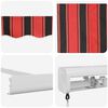 vidaXL Retractable Awning Red and Black 500 x 300 cm Fabric and Metal