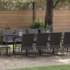 vidaXL Garden Dining Set 13 pcs Black Steel