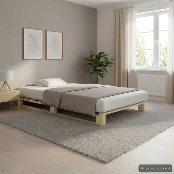 vidaXL Pallet Bed Frame without Mattress Solid Pine Wood 90x200 cm