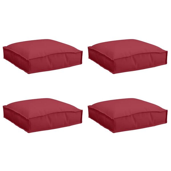 vidaXL Pallet Cushion for suitable for Seat 4 pcs Wine Red