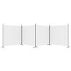 vidaXL 4-Panel Room Divider White 698x180 cm Fabric