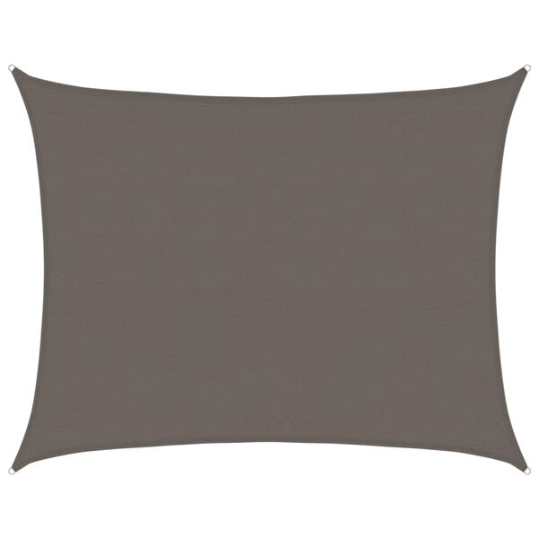 vidaXL Sunshade Sail 160 g/m&sup2; Anthracite 6x8 m HDPE