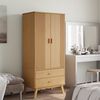 vidaXL Wardrobe OLDEN Brown 76.5x53x172 cm Solid Wood Pine