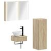 vidaXL Bathroom Cabinet Set 4 pcs Sonoma Oak 43 x 11.5 x 60.5 cm