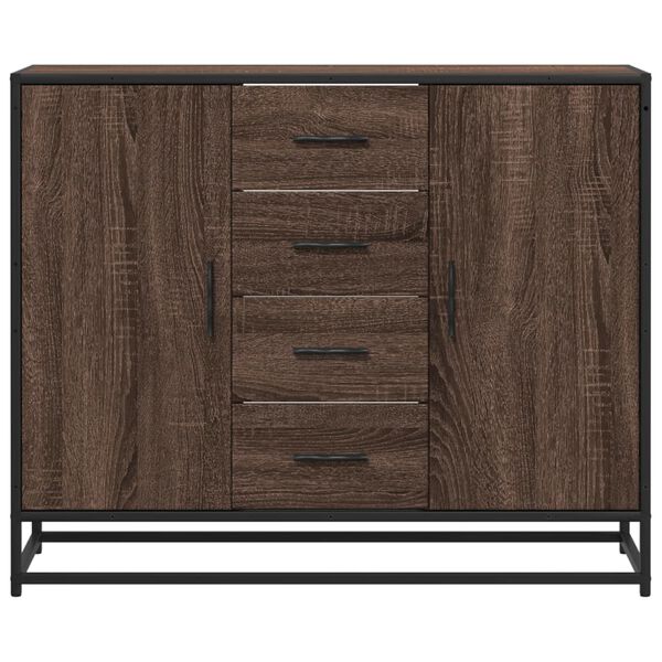 vidaXL Sideboard Brown Oak 92x35x76 cm Engineered Wood