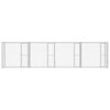 vidaXL Dog Cage 4 pcs Silver 800 x 200 x 200 cm Steel and PE