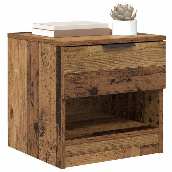 vidaXL Bed Cabinet 2 pcs Old Wood 40 x 39 x 40cm Engineered Wood