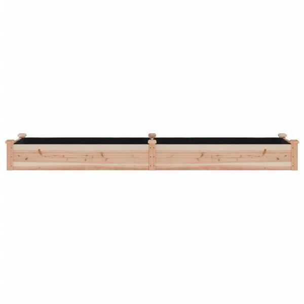 vidaXL Garden Raised Bed with Liner 240x60x25 cm Solid Wood Fir