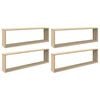 vidaXL Wall Cube Shelf 4 pcs Sonoma Oak 100x15x30 cm Engineered Wood