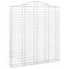 vidaXL Arched Gabion Basket 200x30x220/240 cm Galvanised Iron