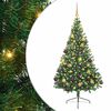 vidaXL Artificial Pre-lit Christmas Tree Green 180 cm PVC