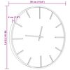 vidaXL Wall Clock Brown Ø39 cm Iron and Engineered Wood