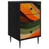 vidaXL Bedside Cabinet BONN Black Oak 36 x 33 x 61 cm Engineered Wood