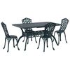 vidaXL Garden Dining Set 5 pcs Green Aluminium