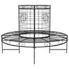 vidaXL Round Tree Bench Ø137 cm Black Steel