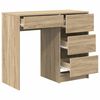 vidaXL Desk with Drawer Sonoma oak 90 x 37.5 x 75 cm Engineered Wood
