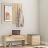 vidaXL Hallway Furniture Set Sonoma Oak Engineered Wood