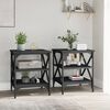 vidaXL Side Tables 2 pcs Black 40x42x50 cm Engineered Wood