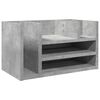 vidaXL Desk Organiser Concrete Grey 44,5x24x25 cm Engineered Wood