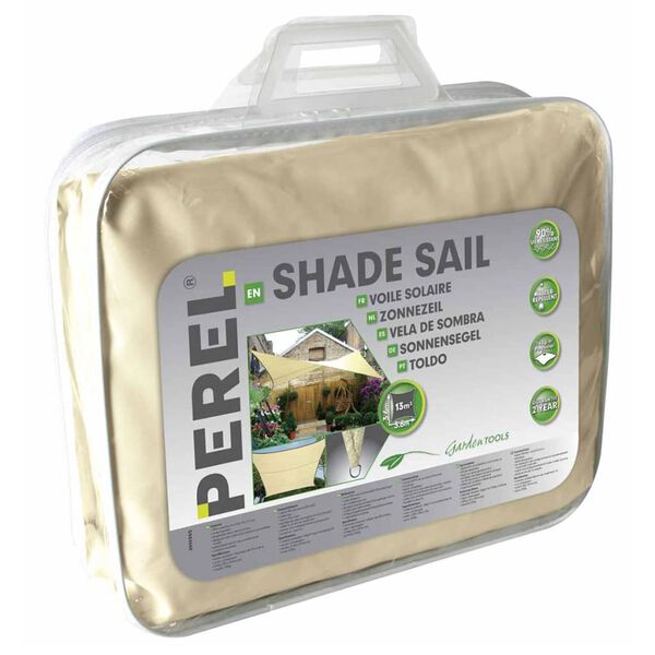 Perel Shade Sail Square 3.6 m Cream GSS4360