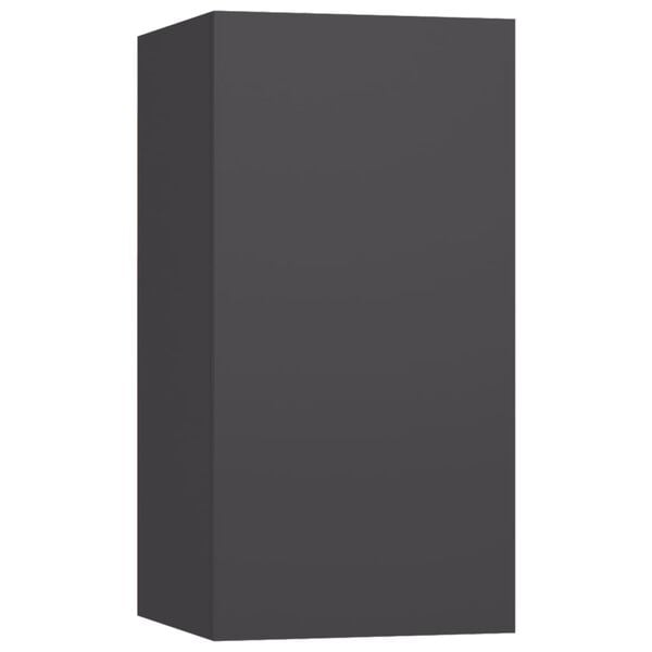 vidaXL 4 Piece TV Cabinet Set Grey Engineered Wood