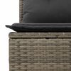 vidaXL Garden Sofa with Cushion Grey Poly rattan
