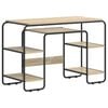 vidaXL Desk with Storage Sonoma Oak 113.5 x 52 x 75.5 cm