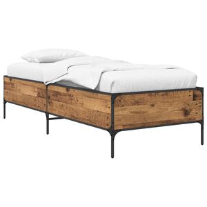 vidaXL Bed Frame Old Wood 80 x 200 cm Engineered Wood