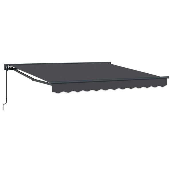 vidaXL Retractable Awning Anthracite 300 x 250 cm Aluminium and Fabric