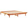 vidaXL Bed Frame Wax Brown 200 x 200 cm Solid Pine Wood