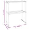 vidaXL Microwave Shelf White 51x27x63 cm Aluminium