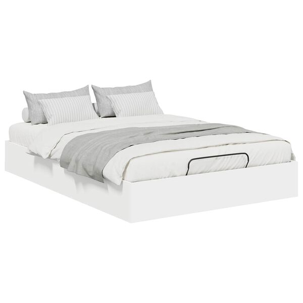 vidaXL Ottoman Bed Frame White 193 x 120 x 25 cm Engineered Wood