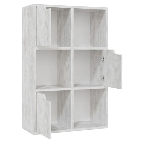 vidaXL Bookshelf Concrete 60x27.5x88 cm Engineered Wood