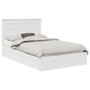 vidaXL Storage Bed with Headboard White 120 x 200 cm Engineered Wood