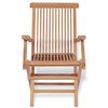vidaXL 5 Piece Folding Outdoor Dining Set Solid Teak Wood