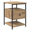 vidaXL Bedside Cabinet with Drawer 2 pcs Artisan Oak 40 x 42 x 56 cm