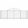 vidaXL Arched Gabion Baskets 13 pcs 200x30x60/80 cm Galvanised Iron