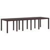 vidaXL Garden Dining Table Brown 300 x 100 x 73 cm Poly Rattan