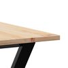 vidaXL Dining Table Y-Frame 140x80x75 cm Solid Wood Pine and Steel