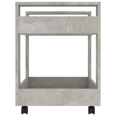 vidaXL Desk Trolley Concrete Grey 60x45x60 cm Engineered Wood