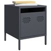 vidaXL Bedside Cabinet Anthracite 35x39x43.5 cm Steel