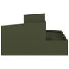 vidaXL Garden Planter Olive Green 80 x 80 x 50 cm Cold-rolled Steel