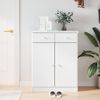 vidaXL Shoe Cabinet ALTA White 77x35x96 cm Solid Wood Pine